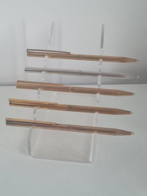 S.T. Dupont - Classique (lot de 5 stylos) (3 argent 925, 2, Verzamelen, Pennenverzamelingen