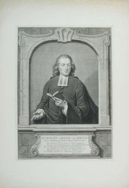 Portrait of Rudolf Arend ten Brink, Antiek en Kunst, Kunst | Etsen en Gravures