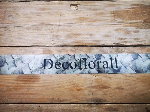 Bedrukt lint greenleaf 70mm 80 cm zwart opdruk eucalypthus, Huis en Inrichting, Woonaccessoires | Kunstplanten en Kunstbloemen