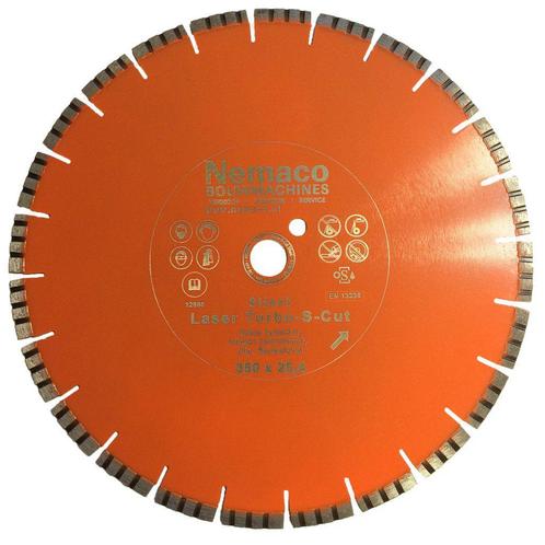 Nemaco Diamantzaagblad Silent Laser Turbo-S-Cut 350 x 25,4, Zakelijke goederen, Machines en Bouw | Tuin, Park en Bosbouw, Overige typen