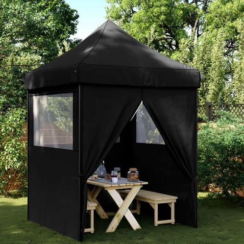 vidaXL Partytent inklapbaar pop-up met 4 zijwanden zwart, Tuin en Terras, Partytenten, Partytent, Nieuw, Verzenden