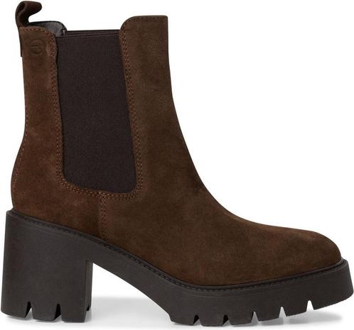 Tamaris - Maat 38 - Vrouwen - Leren Chelseaboot - bruin, Kleding | Dames, Schoenen, Verzenden
