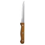 Steakmes RVS Bruin Hout Gekarteld 21,5cm | 12 stuks, Verzenden