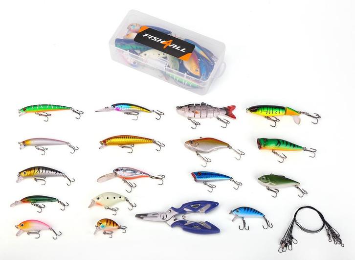 Fish4all Pike Hardlure Box + Leaders & Pliers (23pcs), Watersport en Boten, Hengelsport | Algemeen, Overige typen, Nieuw, Verzenden
