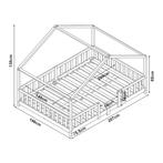 [en.casa] Kinderbed Treviolo met uitvalbeveiliging 140x200 c, Verzenden, Nieuw