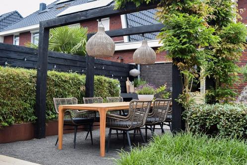 VDG Jasmine - Natural / Liam tuinset - 180x100 cm. | KORTING, Tuin en Terras, Tuinsets en Loungesets, Tuinset, Nieuw, Hout, Verzenden