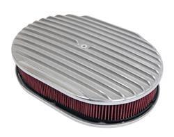 Aluminium 12 inch oval full finned air cleaner, Auto-onderdelen, Filters, Nieuw, Ophalen of Verzenden
