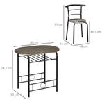 TRUUSK 3-delige Bistroset, 1 Tafel, 2 Stoelen, 80 Cm X 53 Cm, Huis en Inrichting, Verzenden, Nieuw