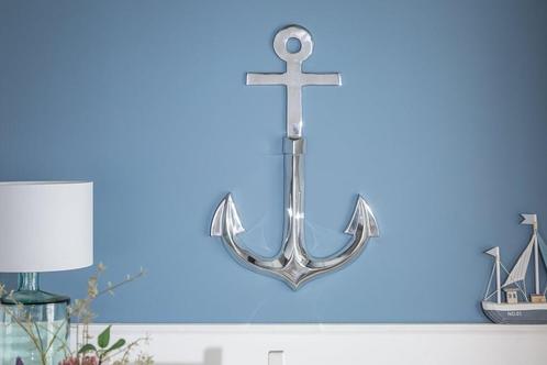 Maritieme wanddecoratie SEVEN SEAS 70cm zilver 3D anker -, Huis en Inrichting, Woonaccessoires | Overige, Ophalen of Verzenden