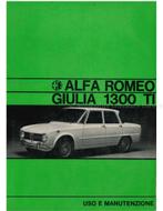 1970 ALFA ROMEO GIULIA 1300 TI INSTRUCTIEBOEKJE ITALIAANS, Auto diversen, Handleidingen en Instructieboekjes