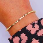 Gouden Venetiaanse Schakelarmband 14K, Sieraden, Tassen en Uiterlijk, Armbanden, Verzenden, Nieuw, Goud, Goud