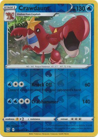 Crawdaunt 039/163 reverse holo Battle Styles, Hobby en Vrije tijd, Verzamelkaartspellen | Pokémon, Losse kaart, Nieuw, Foil, Ophalen of Verzenden
