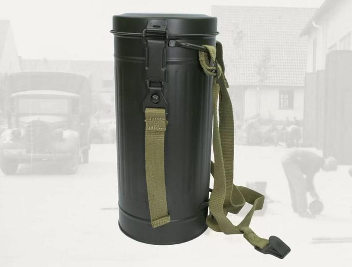 Replica Duitse WO2 gasmaskerbus WW2 Gasmaskenbüchse, Verzamelen, Militaria | Tweede Wereldoorlog, Duitsland, Overige typen, Ophalen of Verzenden