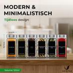 2dekans | Soothe 24 Glazen Kruidenpotjes Vierkant met RVS, Ophalen of Verzenden