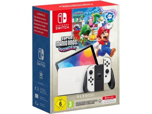 Nintendo Switch OLED bundel - Super Mario Bros. Wonder game, Audio, Tv en Foto, Televisies, Zo goed als nieuw, Verzenden