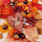 1 Pakje papieren lunch servetten - Autumn Heart, Hobby en Vrije tijd, Knutselen, Nieuw, Ophalen of Verzenden