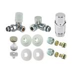 Luxe thermostatische radiator aansluitset haaks verkeerd lin, Verzenden, Nieuw