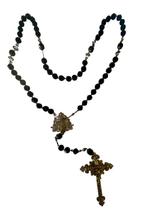 Antiek Rozenkrans - Zilver, Onyx - 1910-1920 - Rozenkrans, Antiek en Kunst