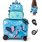 LIVSK Kinderbagageset - Harde Koffer 18 inch & Rugzak 12 inc, Verzenden, Nieuw