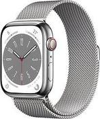 Apple Watch Series 8 45 mm kast van zilverkleurig roestvrij, Verzenden, Zo goed als nieuw