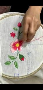 puur linnen laken met handgeborduurd Punto Pittura laken, Antiek en Kunst