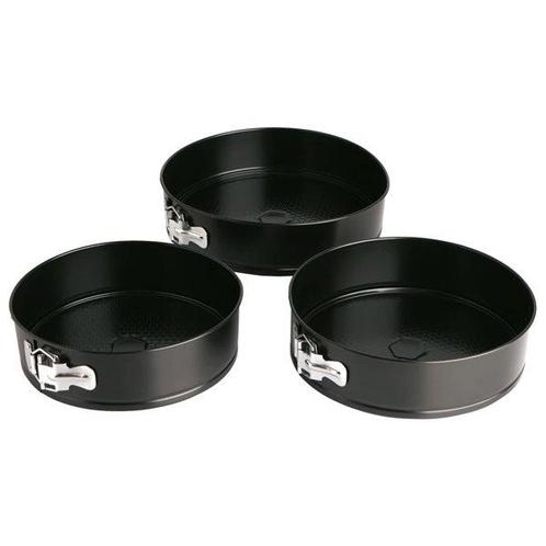 Quid springvormen set rond Ø 24, 26 en 28 cm RVS antraciet, Huis en Inrichting, Keuken | Keukenbenodigdheden, Ophalen of Verzenden