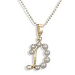 Ketting met hanger - 18 karaat Witgoud -  0.01ct. tw.