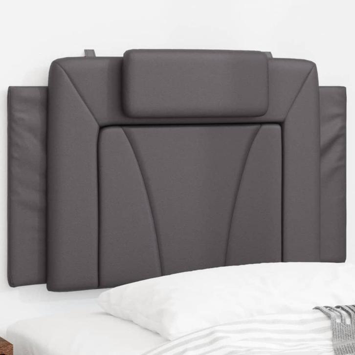 vidaXL Hoofdbordkussen Viana 80 cm kunstleer grijs, Huis en Inrichting, Slaapkamer | Bedden, Grijs, Nieuw, Overige materialen