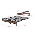 Metalen bed Aarau bedframe matras zwart walnoot 140x200, Huis en Inrichting, Slaapkamer | Bedden, Verzenden, Nieuw
