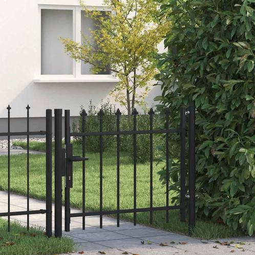 vidaXL Hekpoort met speerpunten 100x75 cm, Tuin en Terras, Tuinpoorten, Nieuw, Verzenden