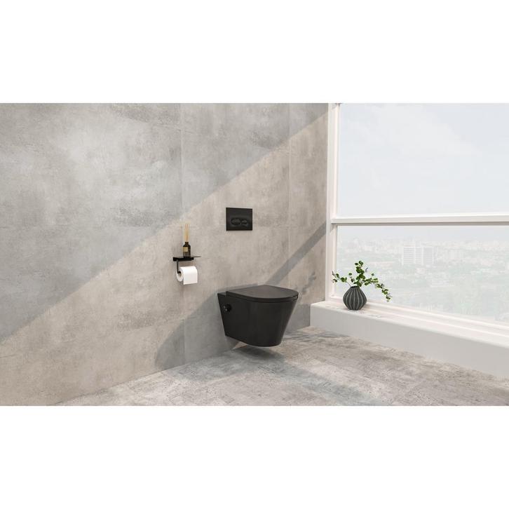 Wiesbaden Vesta Wandcloset Rimless met Bidetkraan - Koud, Doe-het-zelf en Verbouw, Sanitair, Nieuw, Ophalen of Verzenden