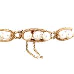 Gouden vintage armband met parel 14 krt, Sieraden, Tassen en Uiterlijk, Armbanden, Ophalen of Verzenden, Nieuw