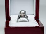 Zonder Minimumprijs - Ring 925 zilver - Ø 11 mm Tahitiaanse, Nieuw