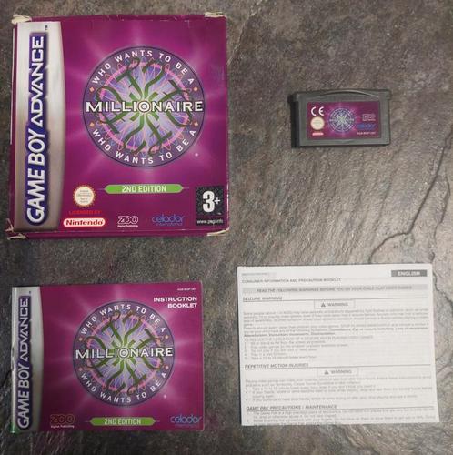 Who wants to be a millionaire (Nintendo Gameboy Advance, Spelcomputers en Games, Games | Nintendo Game Boy, Zo goed als nieuw