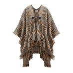 Lascana Gebreide poncho Cape modieus ruitpatroon &, Verzenden, Nieuw