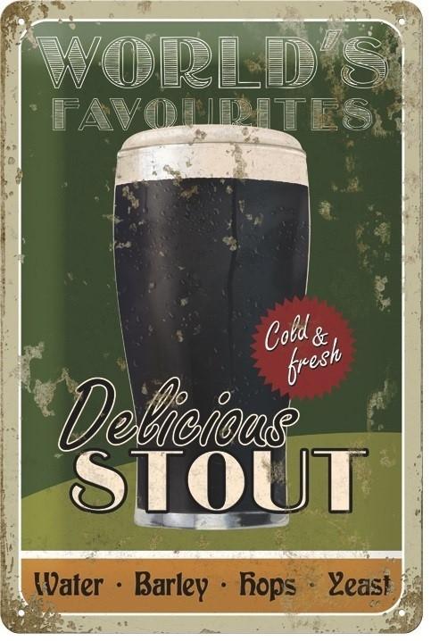 Delicious stout reclamebord, Verzamelen, Merken en Reclamevoorwerpen, Nieuw, Ophalen of Verzenden