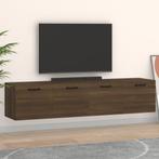 vidaXL Wandkasten 2 st 60x36,5x35 cm bewerkt hout bruin, Verzenden, Nieuw