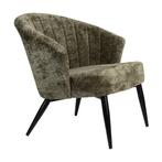 *WOONWINKEL* Dutchbone Georgia Fauteuil Groen Velvet, Verzenden, Nieuw
