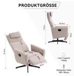 Draaibare Loungestoel met Verstelbare Rugleuning en Voetsteu, Verzenden, Nieuw