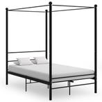 vidaXL Hemelbedframe metaal zwart 120x200 cm, Huis en Inrichting, Slaapkamer | Bedden, Verzenden, Zwart, Nieuw, Twijfelaar