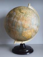 Kantoorglobus, reliefglobus vintage met fysieke wereldkaart,