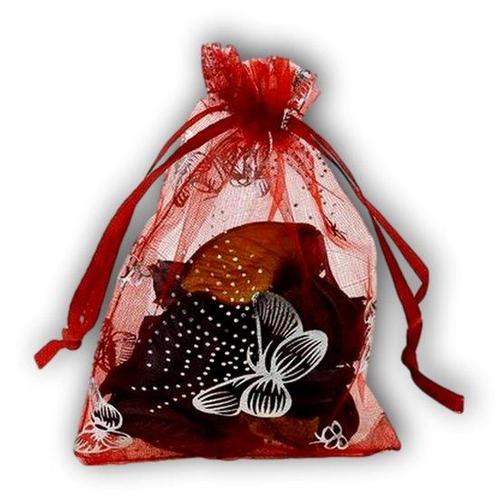 Organza zakjes rood met vlinders - 11x16 cm 100 stuks / c..., Hobby en Vrije tijd, Feestartikelen, Nieuw, Verzenden