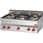 Gasfornuis Tafelmodel RVS 15,5kW | 5 Branders Gastro-M, Verzenden, Nieuw in verpakking