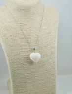Koraal - Zilver - Ketting met hanger - ROZE KORAAL HART, Nieuw
