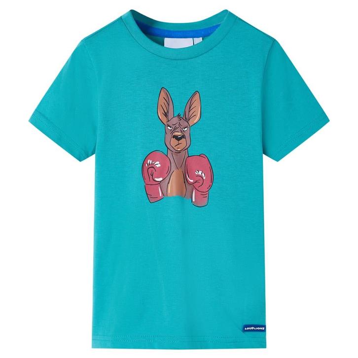 vidaXL Kindershirt met korte mouwen 116 donkermintkleurig, Kinderen en Baby's, Kinderkleding | Overige, Nieuw, Verzenden