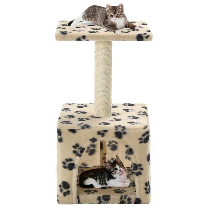 vidaXL Kattenkrabpaal met sisal krabpaal 55 cm pootafdrukken, Dieren en Toebehoren, Katten-accessoires, Nieuw, Verzenden