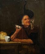 European school (XIX) - An Old Lady and her Cat - After
