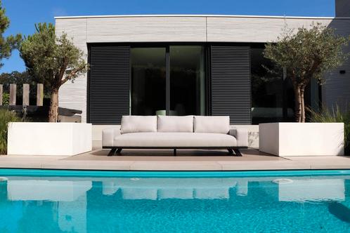 Flow. Easey 3-zits loungebank Graumel chalk |, Tuin en Terras, Tuinsets en Loungesets, Ophalen of Verzenden