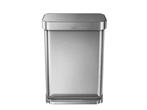 Simplehuman Rectangular - Prullenbak - 55 Liter Inhoud - Met, Verzenden, Zo goed als nieuw