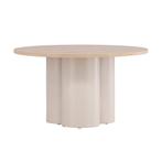 *WOONWINKEL* Tafel Met Cilindervormige Poten Whitewash, Huis en Inrichting, Tafels | Salontafels, Verzenden, Nieuw